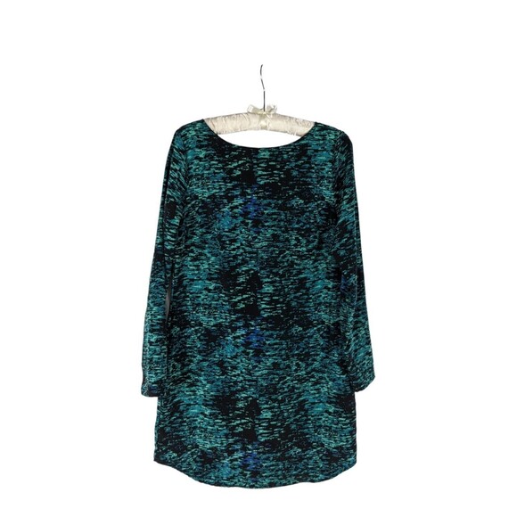 Gap Sz S Women's Green Blue Long Sleeve Scoop Back Pullover Shift Dress - Picture 1 of 7